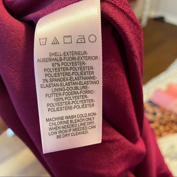 Dress The Population Womens Louisa Dress Size Small Magenta Open Back - Picture 9 of 12